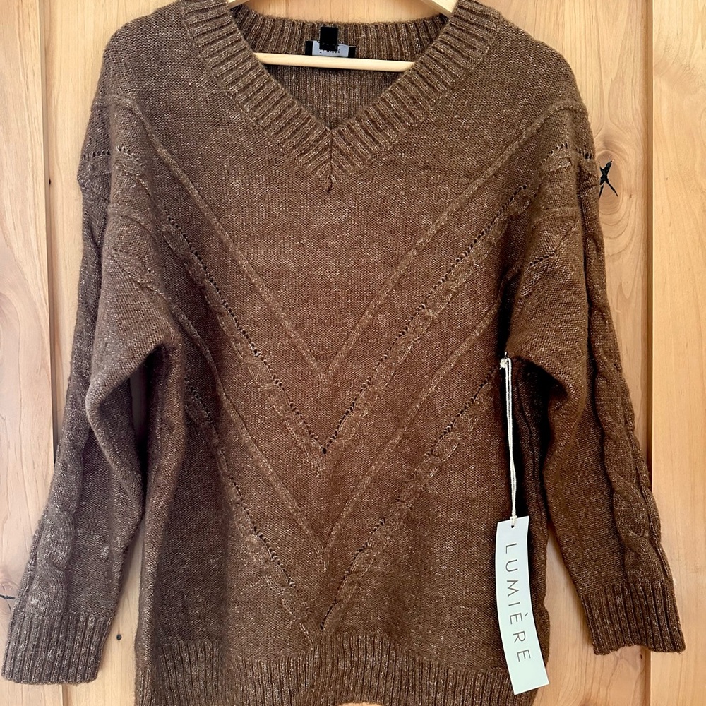 Lumière Brown Knit Sweater